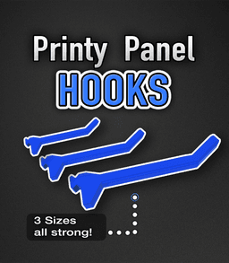 Printy Panel Hooks (Small - Medium - Large) 3d model