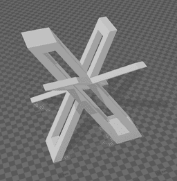 X Logo ..flip figurine 3d model