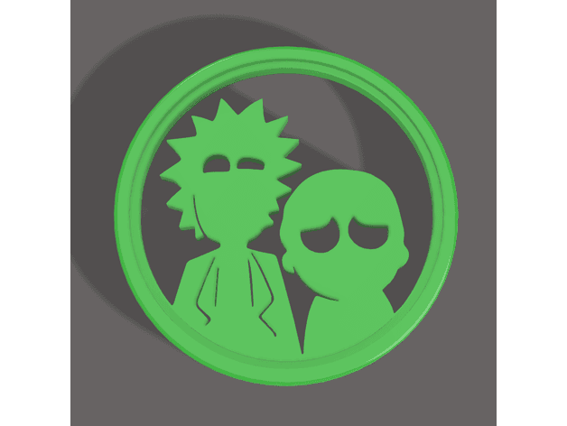 Rick and Morty Coin 3d model