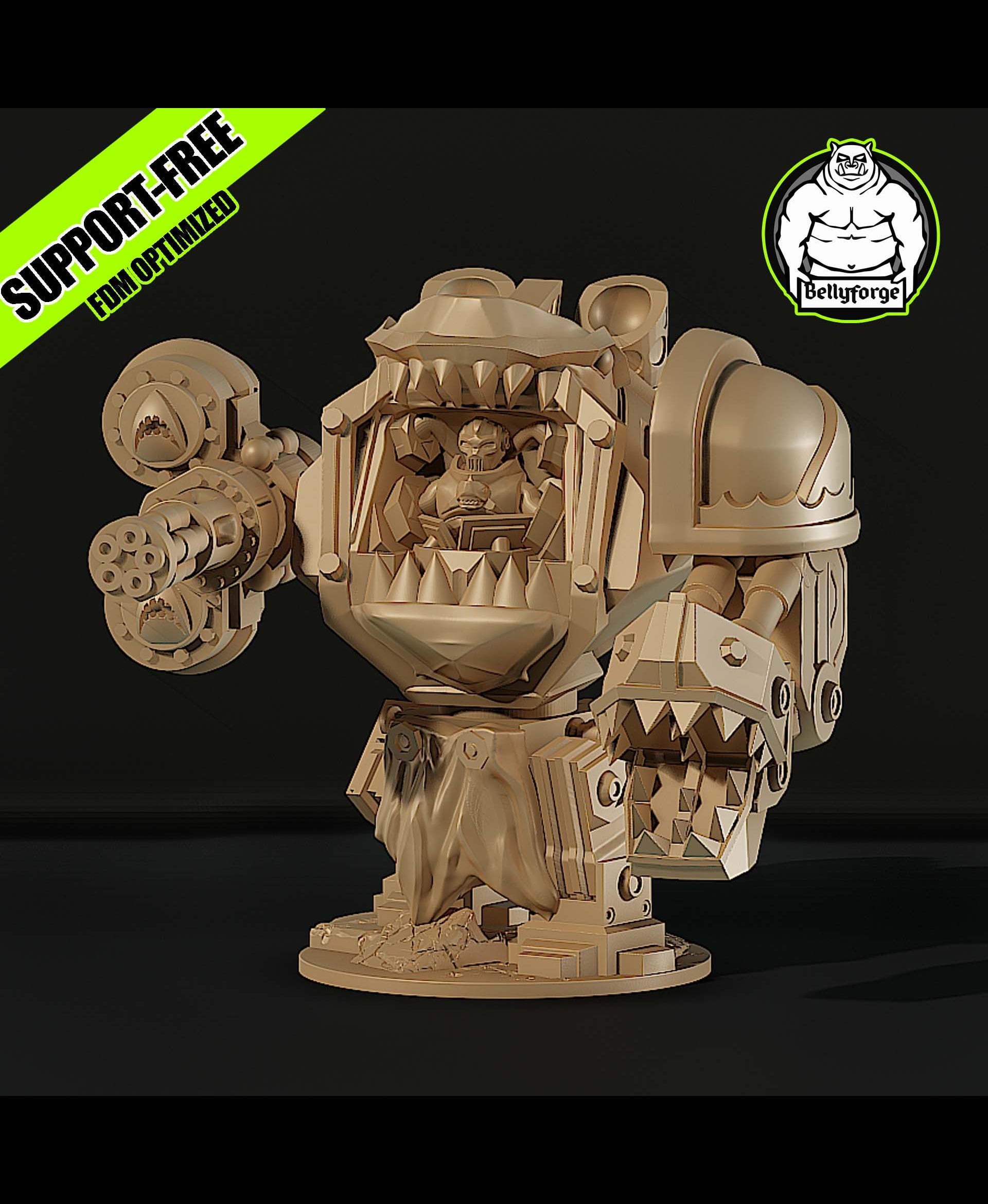 Support-Free FDM | Sci-Fi Leviathan Mech – Abyssal Wardens | No Supports 3d model