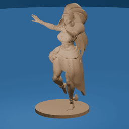 Exotic Tribal Dancer – Warrior Princess Figure v2 3d model