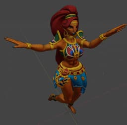 Exotic Tribal Dancer – Warrior Princess Figure v2 3d model