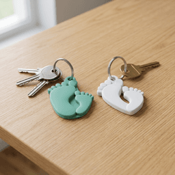 Parent and Baby Feet Keychain STL Bundle - Matching Family Pendant | Mother’s and Father’s Day Gift 3d model