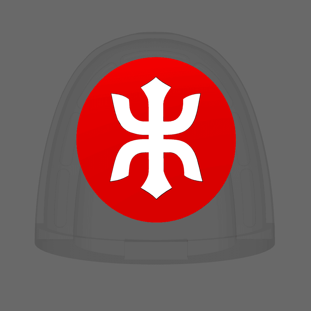 Red Ronin Chapter V10K Shoulder Circle Symbols 3d model