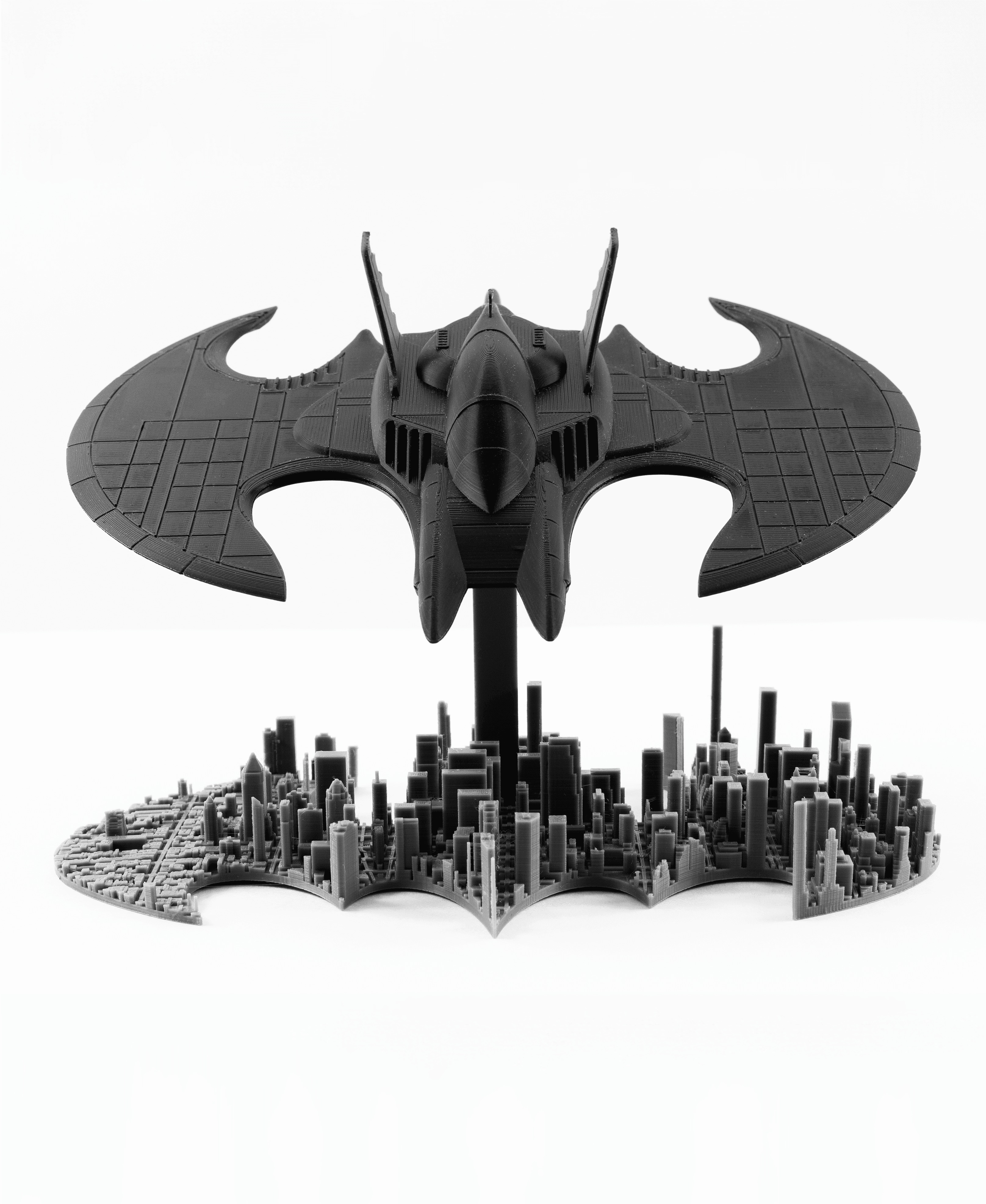 Batwing over Gotham City - Batman - DC - Fan Art - No Supports, No AMS 3d model