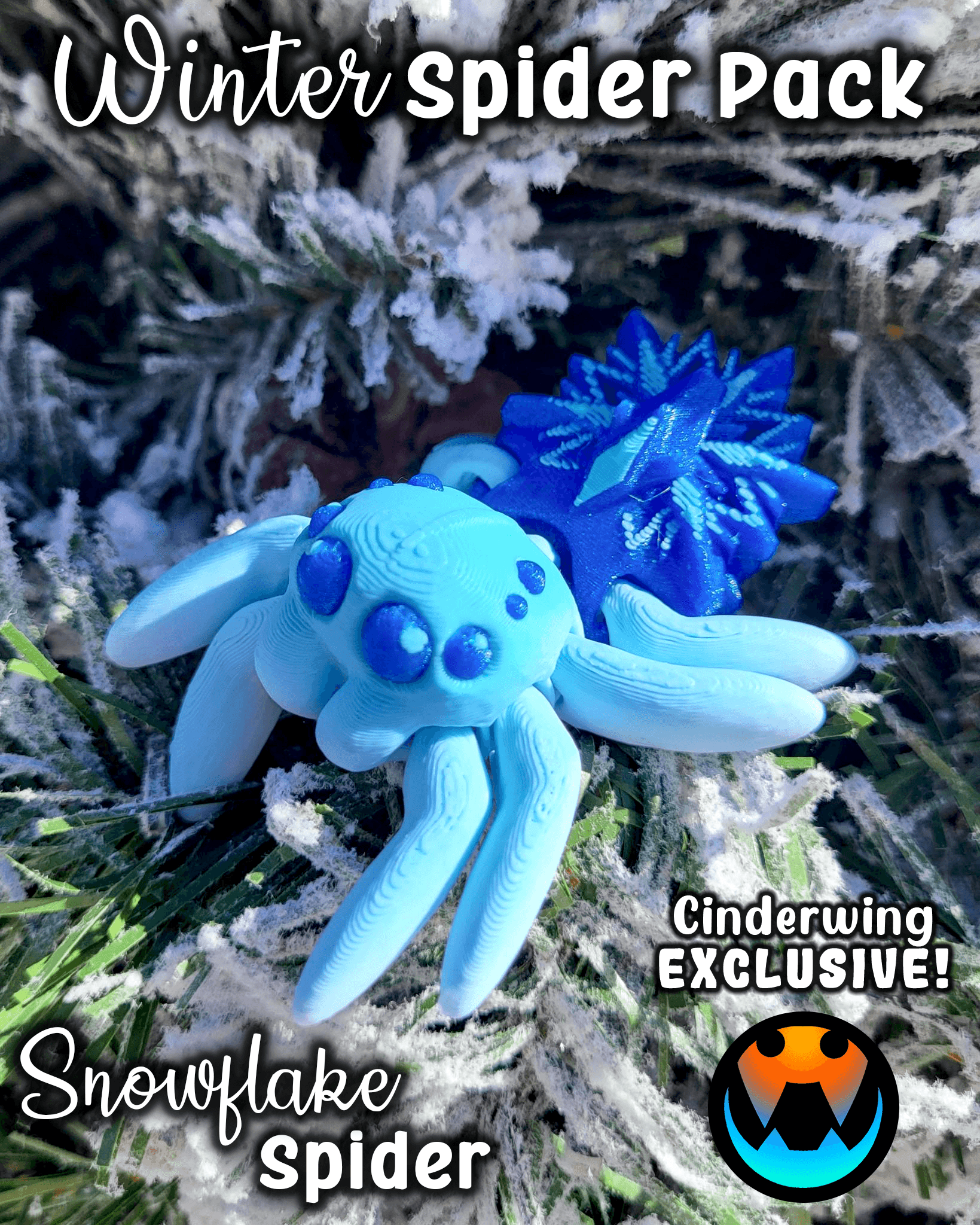 Tiny Snowflake Spider 3d model