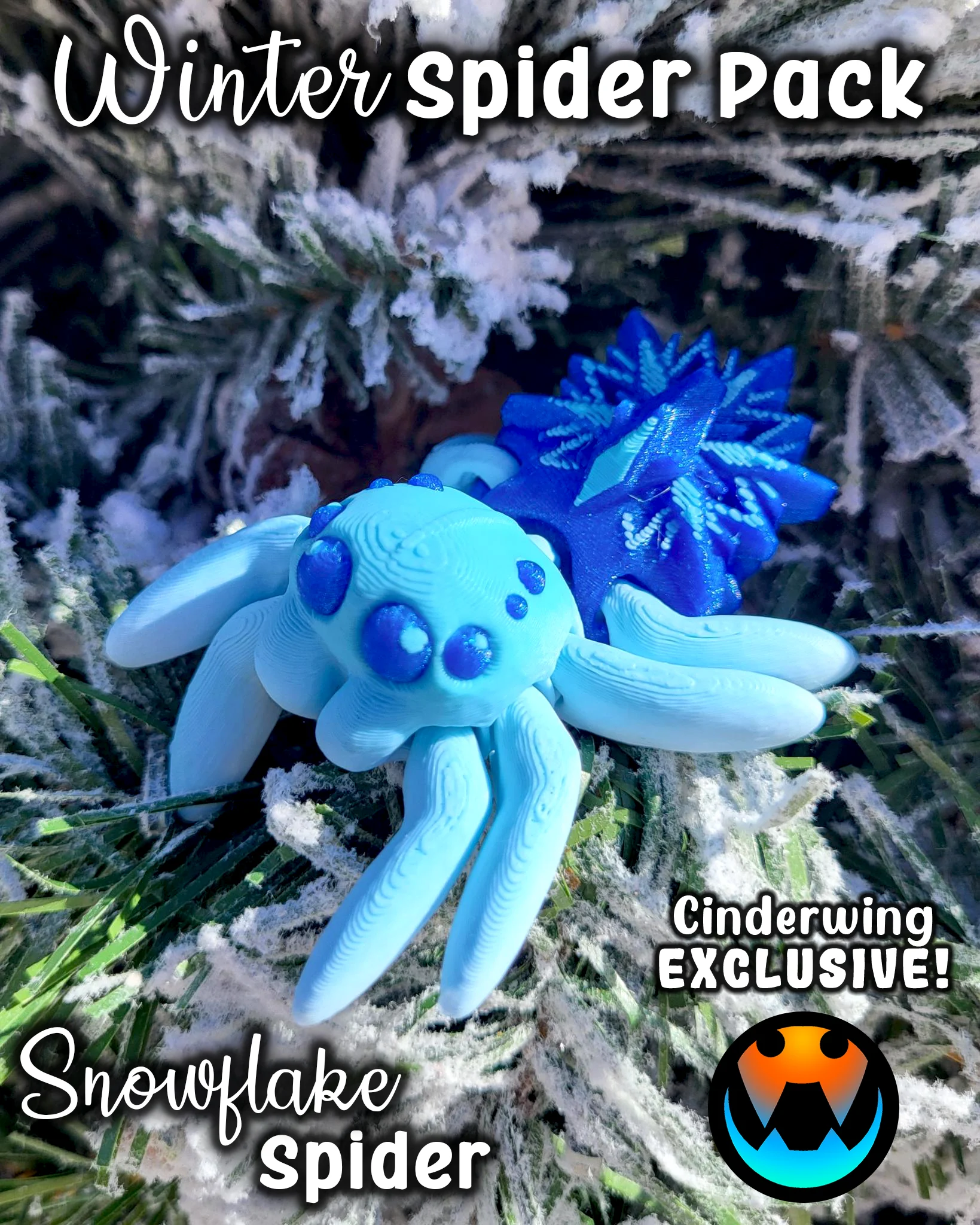 Tiny Snowflake Spider 3d model