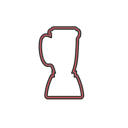 Blender Cookie Cutter STL File - 4 inches 3d model