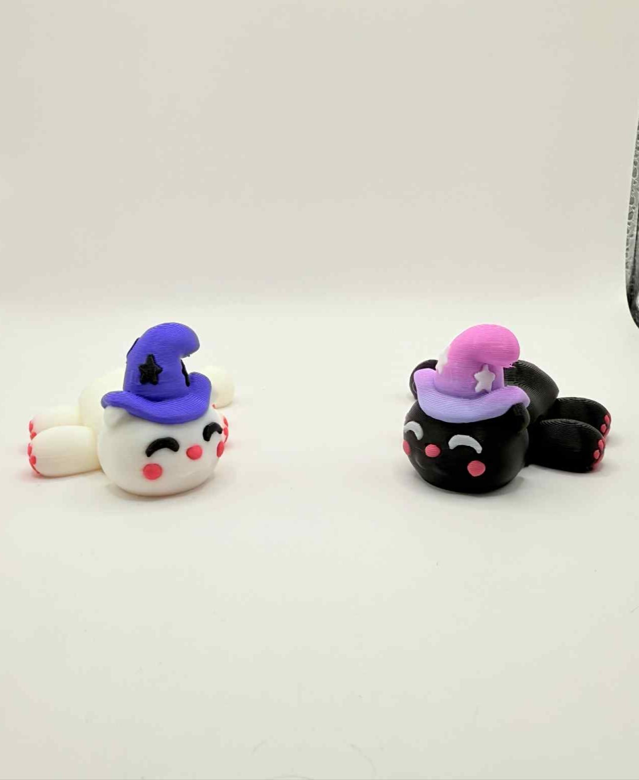 Cute Tiny Articulated Kawaii Cat with Paws - Halloween Witch Cat 3d model