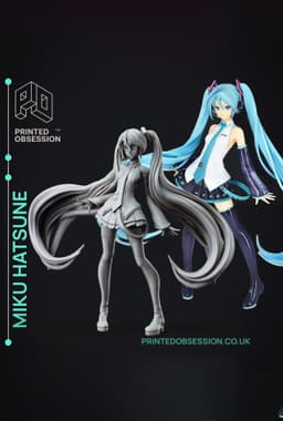 Miku Hatsune - Vocaloid - 120 mm Fanart Model 3d model