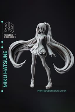 Miku Hatsune - Vocaloid - 120 mm Fanart Model 3d model