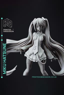Miku Hatsune - Vocaloid - 120 mm Fanart Model 3d model