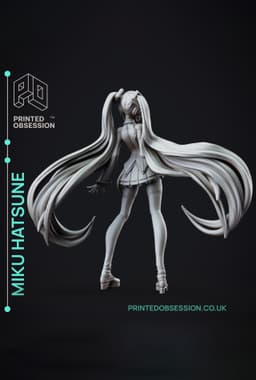 Miku Hatsune - Vocaloid - 120 mm Fanart Model 3d model