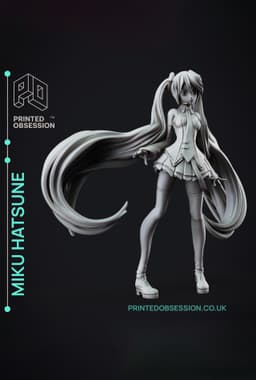 Miku Hatsune - Vocaloid - 120 mm Fanart Model 3d model