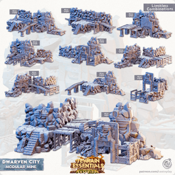 Dwarven City (Pre-Supported) 3d model