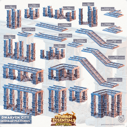 Dwarven City (Pre-Supported) 3d model