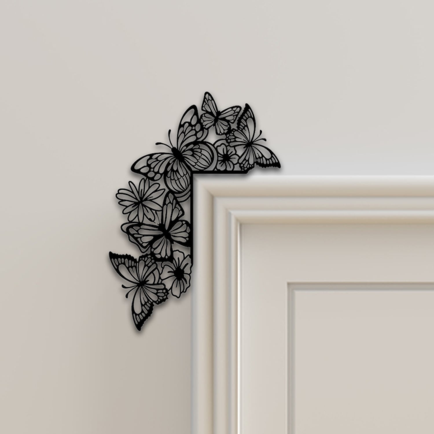 Butterfly Door Corner Decor 3d model
