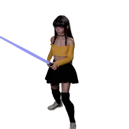Petite Sci-Fi Sword Wielder V2 3d model
