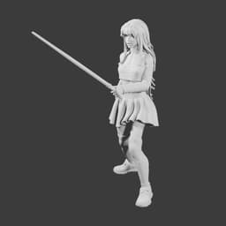 Petite Sci-Fi Sword Wielder V2 3d model
