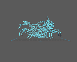 Suzuki - GSXS Wall Art 3d model