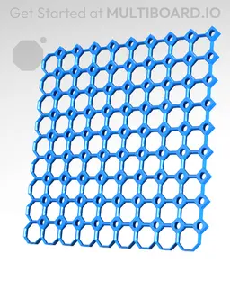 9x9 MU - Center Grid Interfitted - MultiBoard Octagon Plate 3d model