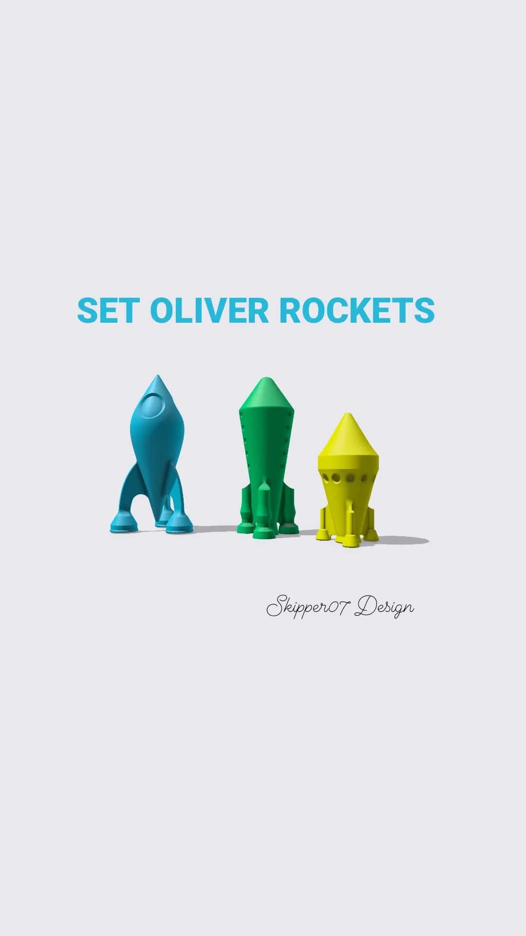 Set Oliver Rocket 3d model