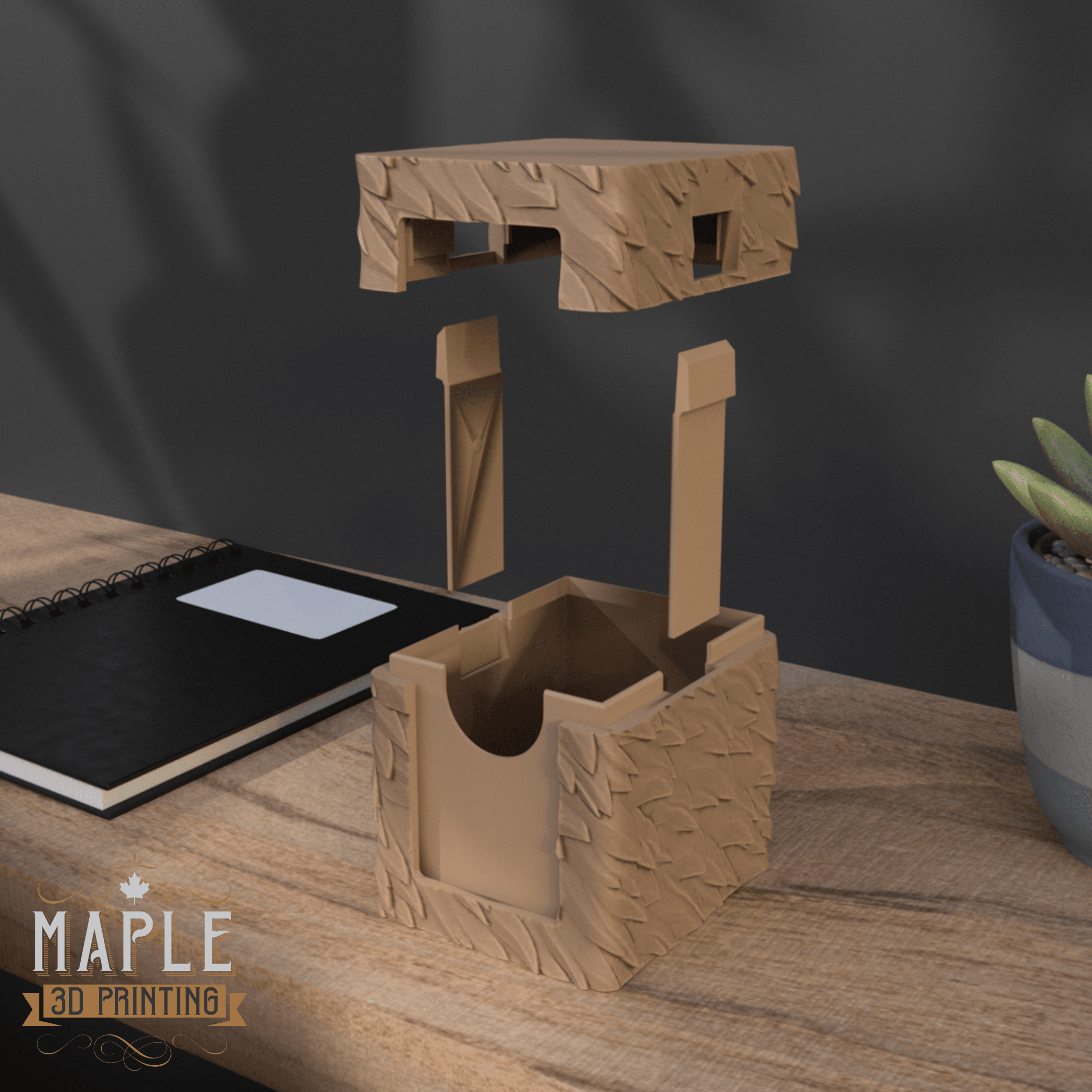 Snap Shut Deck Box - Fur 3d model