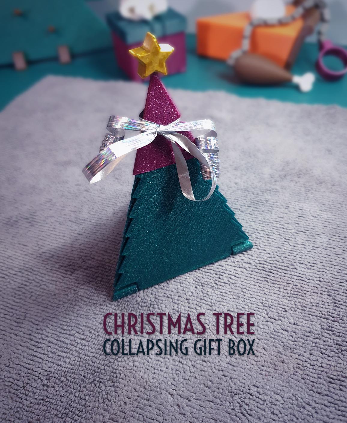 Collapsing Christmas Tree Gift Box || Christmas 3d model