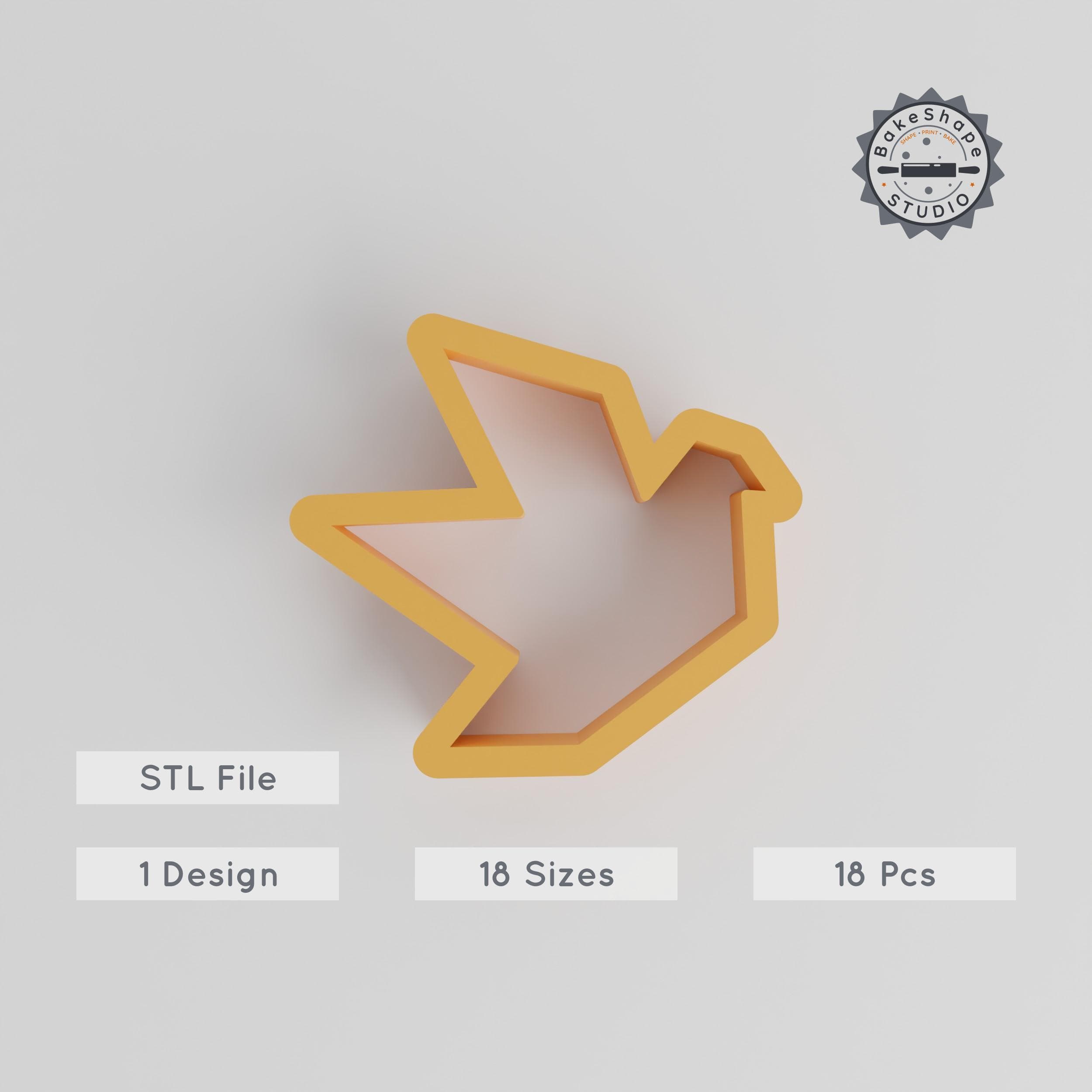 Multi-Size Dove Shape Cutter Set, 18 Pieces, Ideal for Cookies, Fondant, Clay, Peace Bird & Geometric Designs PRODUCT_2746 3d model
