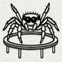 jumping spider trampoline wall art home decor 3d model