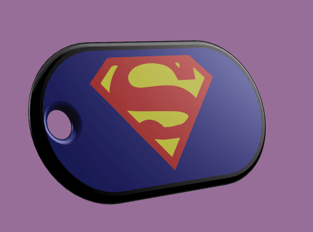 Superman Keychain 3d model
