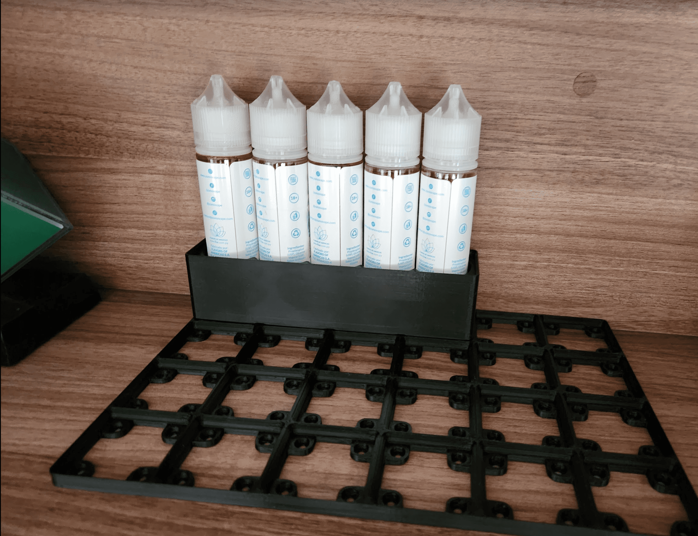 Gridfinity Vape Accessories Storage - Nice to print. I liked the height for the 60ml bottles. #VapeOn - 3d model