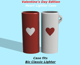Valentine's Day Edition Lighter Cases (Bic Classic & Clipper) 3d model