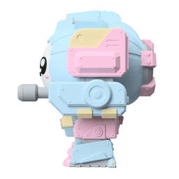 Adorable UWU Strike Force 'Slippy' Mech Miniature - Royalty-Free Tabletop Wargame Mini 3d model