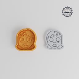 Zombie Girl Cookie Cutter & Stamp Set, Perfect for Cookies & Fondant, Includes 3 Sizes, Halloween Horror Decor PRODUCT_978 3d model