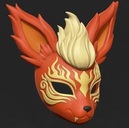 Flareon Kitsune Mask 3d model