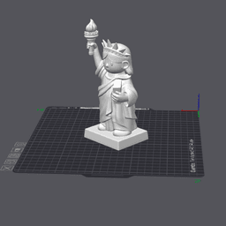 Cute Statue of Liberty STL | Independence Day Usa | Patriotic 4th of July Print 3D | 250 Anniversar 3d model
