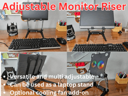 MULTI-ADJUSTABLE LAPTOP STAND WITH DUAL COOLING FANS 3d model