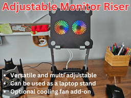 MULTI-ADJUSTABLE LAPTOP STAND WITH DUAL COOLING FANS 3d model