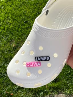 Custom croc charm with text 3d model