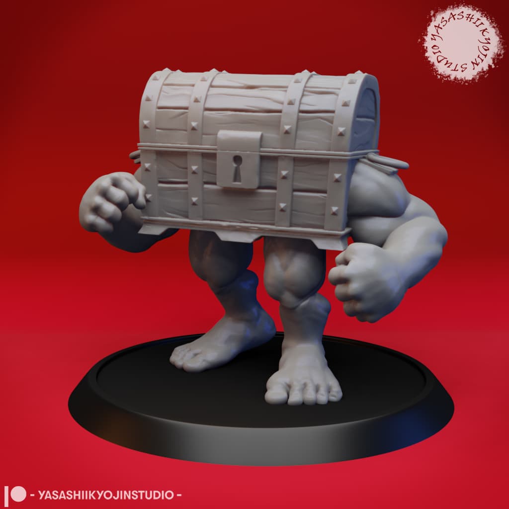 Mimic - Brawler Treasure Chest - Tabletop Miniature 3d model
