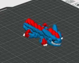 Articulated Mini Dragon Keychain 021 3d model