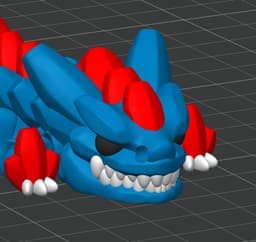 Articulated Mini Dragon Keychain 021 3d model
