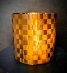 Checkerboard Pattern Tealight Holder or Vase 3d model