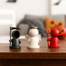 Halloween Cute Decors | Grim Reaper, Angel & Devil Figurines | Spooky Party Decor & Toys 3d model