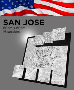 SAN JOSE, Skyline 3d map 3d model