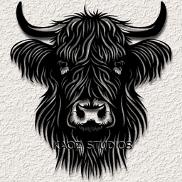 highland cow wall art mountain cattle wall decor ranch decoration 3d model
