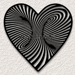 heart wall art vortex wall decor tornado valentines day decoration 3d model