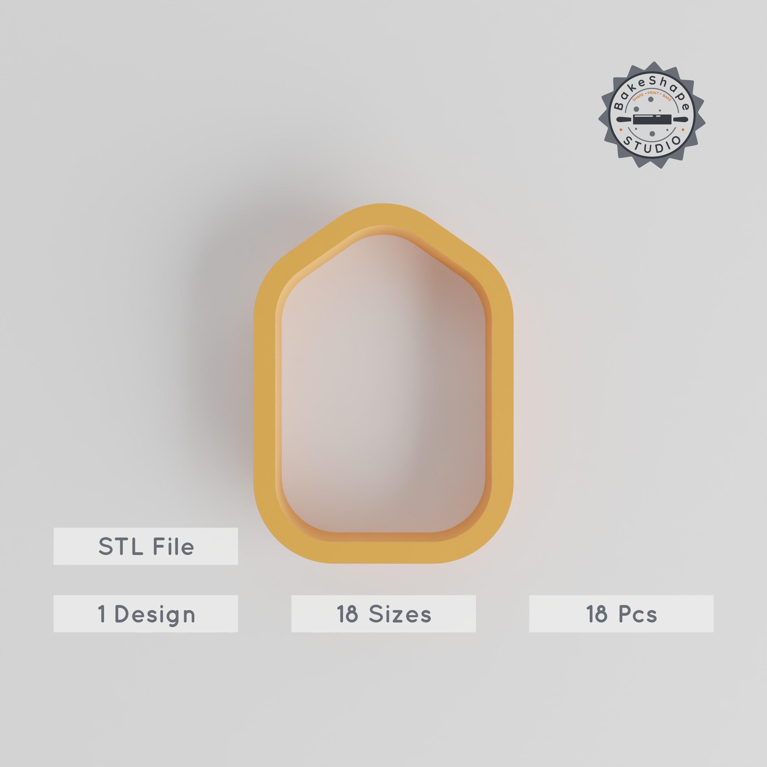 Tag Shape Cutter Collection, 18 Pieces, 0.75"-5.00", Perfect for Cookies, Fondant & Clay PRODUCT_147 3d model