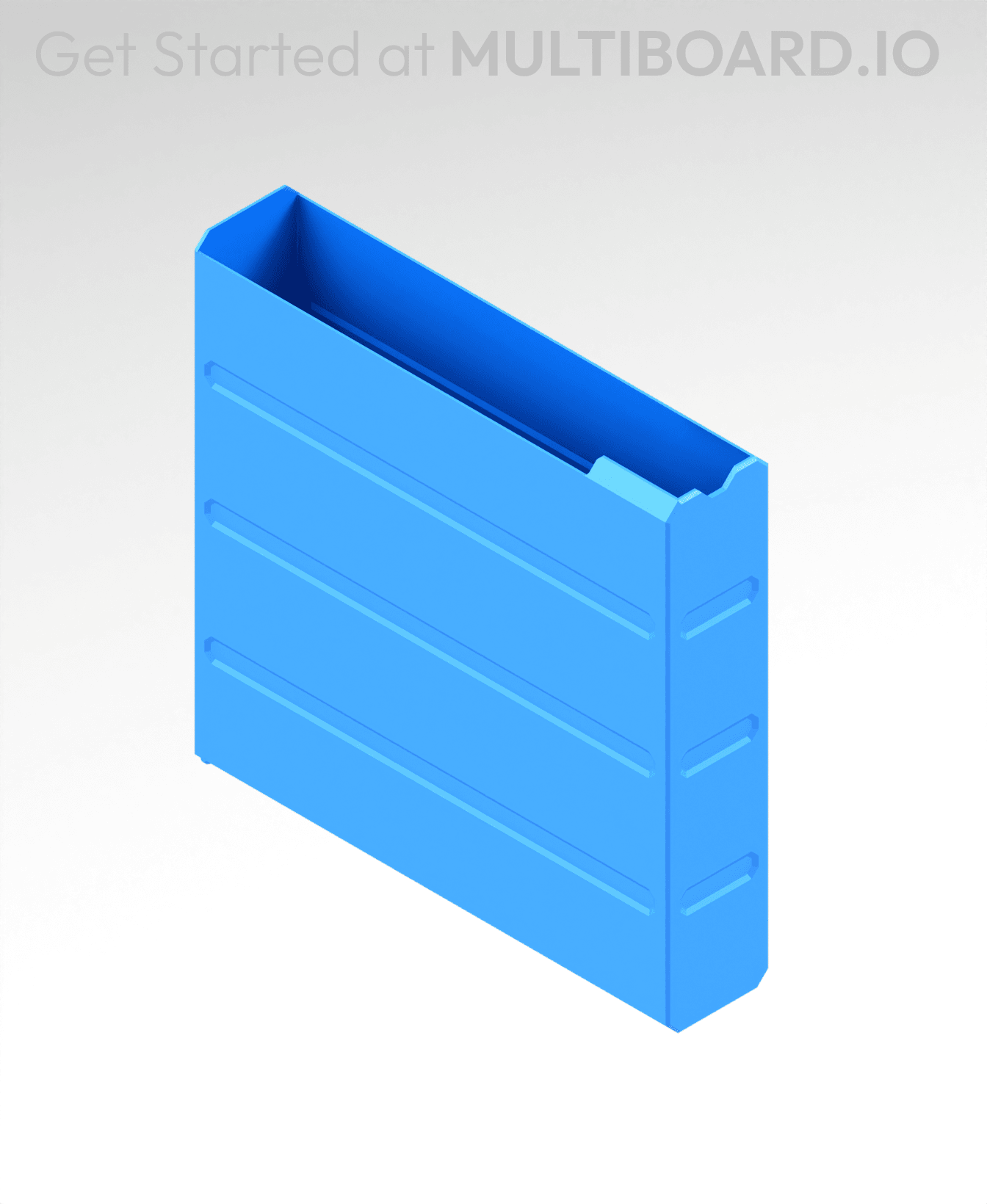 1x4x4 LU - Labelled - MultiBin Simple Drawer 3d model